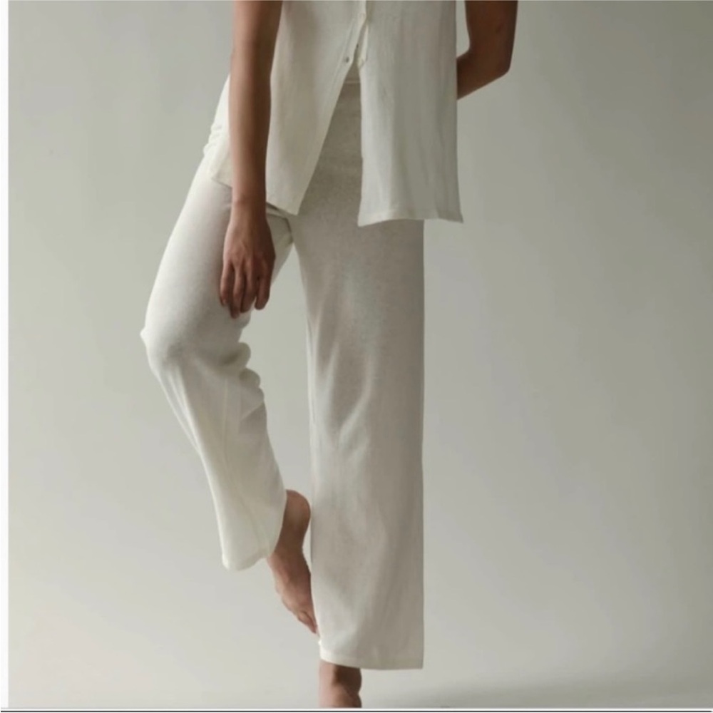James Street Co Gauze Pant - White Size Small